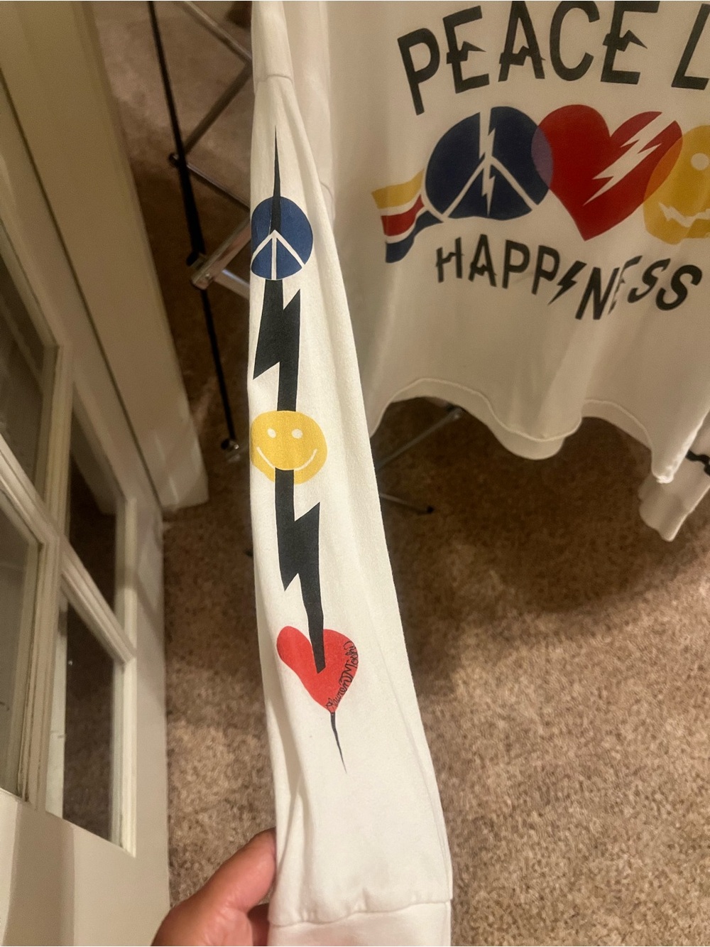 Lauren Moshi Peace Love Happiness Graphic Long-Sleeve - Picture 3 of 4